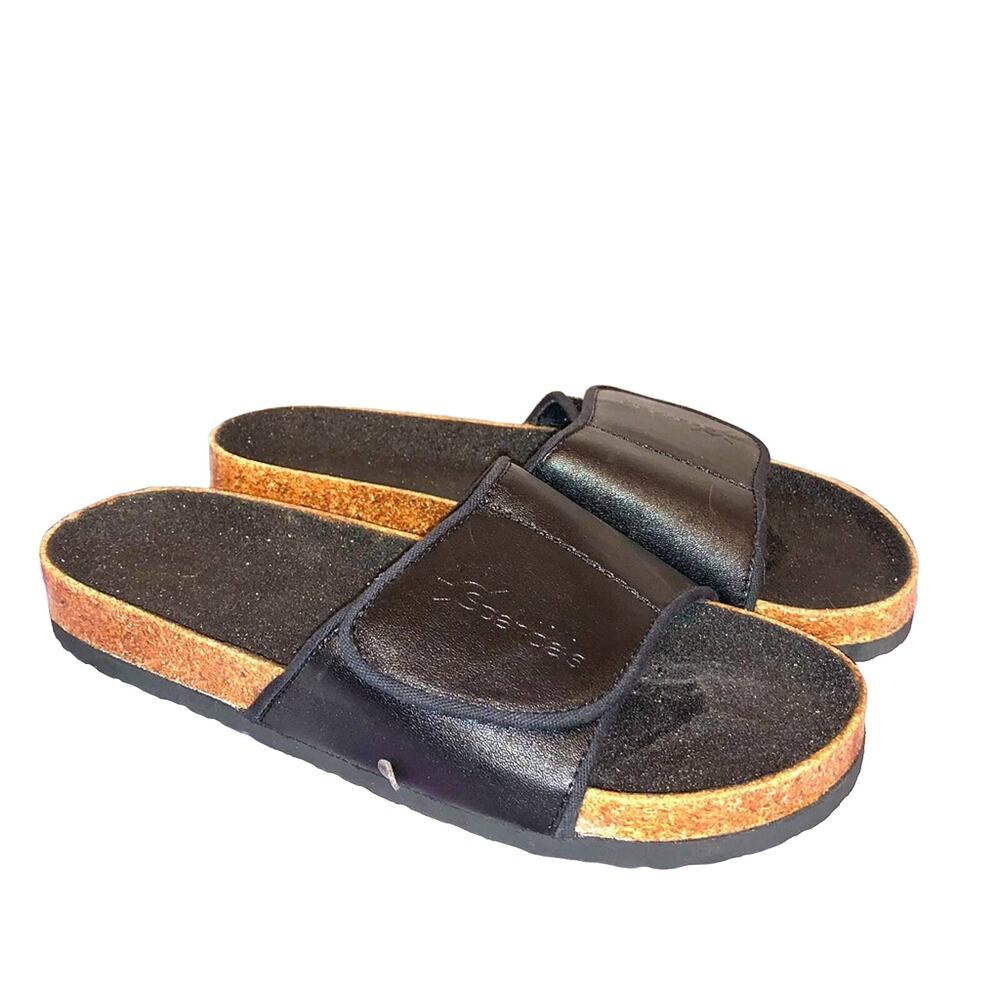 Spandals Exfoliating Sandals Unisex Medium NWT Foot Scrub Spa Slides Black